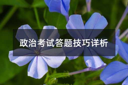 政治考试答题技巧详析