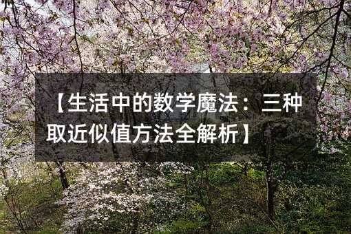 【生活中的数学魔法:三种取近似值方法全解析】