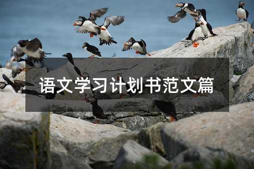 语文学习计划书范文篇