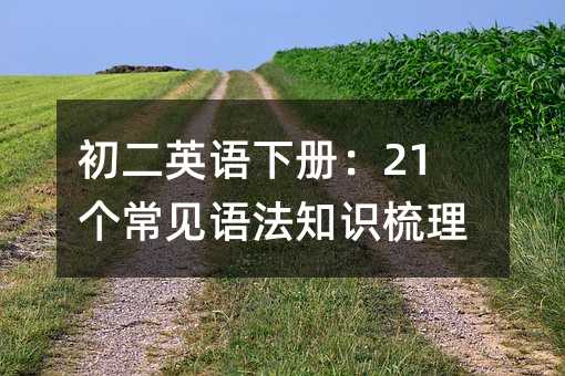 初二英语下册:21个常见语法知识梳理